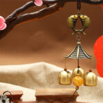 Buddha Stones Feng Shui Copper Coin Koi Fish Bagua Kirin Wind Chime Bell Luck Wall Hanging Decoration Decorations BS Koi Fish