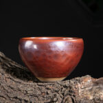 Buddha Stones Handmade Chinese Jianzhan Lotus Design Ceramic Teacup Kung Fu Tea Cup Jian Zhan Tea Cup BS Small 9cm*5.5cm*150ml
