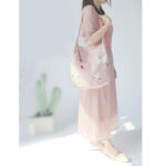 Buddha Stones Flower Crane Plum Blossom Embroidery Canvas Large Capacity Shoulder Bag Tote Bag Bag BS 28