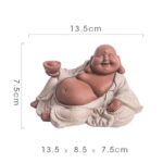 Buddha Stones Laughing Buddha Ingots Attract Wealth Purple Clay Maitreya Statue Decoration Decorations BS 16