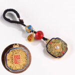 Buddha Stones Fu Character Blessing Ruyi Charm Key Chain Key Chain BS 4
