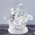 Buddha Stones Feng Shui Four Symbols Azure Dragon Handmade Liuli Crystal Art Piece Home Office Decoration Decorations BS 8