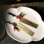 Buddha Stones Feng Shui Yin Yang Bagua Wenchang Pen Pagoda Prayer Wheel Keychain Key Chain BS Good Luck