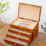 Buddha Stones Retro Solid Wood Jewelry Box Four-Layer Wooden Jewelry Storage Box Jewelry Box BS 19
