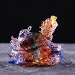 Buddha Stones Feng Shui Dragon Turtle Coins Handmade Liuli Crystal Luck Art Piece Home Office Decoration Decorations BS 8