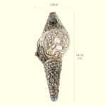 Buddha Stones Tibetan Handmade Engraved Shankha Buddha Conch Shell Wealth Positive Decoration Decorations BS 19