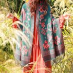 Buddha Stones Tibetan Flowers Leaves Pattern Design Shawl Cozy Travel Scarf Wrap Tibetan Shawl BS 6