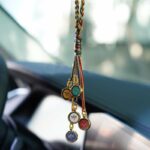 Buddha Stones Tibet Handmade Five God Of Wealth Thangka Protection Wall Car Hanging Decoration Car Hanging Decoration BS 2