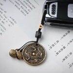 Buddha Stones Four Symbols Azure Dragon White Tiger Vermilion Bird Black Tortoise Key Chain Key Chain BS 1