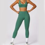 Buddha Stones Women Short Sleeve T-Shirt Top High Waist Leggings Pants For Sports Yoga 2-Piece Outfit BS 138