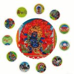 Buddha Stones Tibetan 10 Colors Windhorse Buddha Healing Auspicious Outdoor Mulberry Silk Prayer Flag TIBETAN PRAYER FLAGS buddhastoneshop 19
