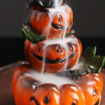 Buddha Stones Halloween Pumpkins Ghost Resin Backflow Smoke Fountain Incense Burner Decoration Incense Burner BS 2