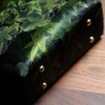 Buddha Stones Bamboo Leaves Butterfly Koi Fish Bamboo Handles Handbag Handbags BS 5