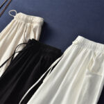 Buddha Stones Plain Wide Leg Pants Dance Women's Yoga Pants With Pockets Wide Leg Pants BS 68