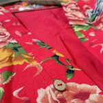 Buddha Stones Ethnic Style Northeast Red Flower Peony Print Cotton Linen Lace Up Jacket 8