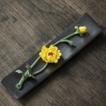 Lotus Peony Rose Flower Ceramic Spiritual Incense Burner (Extra 30% Off | USE CODE: FS30) Incense Burner BS Yellow Peony