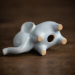 Buddha Stones Small Ceramic Elephant Home Tea Pet Figurine Desk Decoration Decorations BS 6