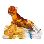 Buddha Stones Year of the Dragon Handmade 12 Chinese Zodiac Liuli Crystal Art Piece Protection Home Office Decoration Decorations BS 8