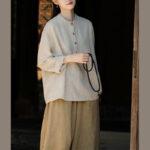 Buddha Stones Solid Color Loose Button Blouse Long Sleeve Shirt Top Long Sleeve Shirt BS 16