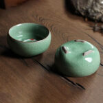 Buddha Stones Colorful Koi Fish Ceramic Teacup Kung Fu Tea Cup Bowl Cup BS 26