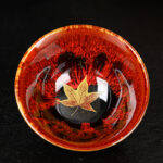 Buddha Stones Maple Leaf Colorful Ceramic Teacup Home Tea Cups Cup BS 8