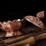 Buddha Stones Tibetan Lotus Shaped Purify Incense Burner Incense Burner BS 4