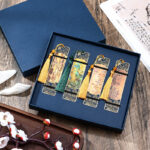 Buddha Stones A Panorama of Rivers and Mountains Metal Hollow Bookmarks Tassel With Gift Box (Extra 30% Off | USE CODE: FS30) Bookmarks BS 4Pcs Set