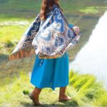 Buddha Stones Tibetan Flowers Leaves Branch Design Tassel Shawl Cozy Travel Scarf Wrap Tibetan Shawl BS 43