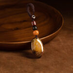 Buddha Stones Random Sardonyx Stone Positive Key Chain Key Chain BS 1