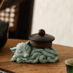 Buddha Stones Small Nine Tailed Fox Protection Home Tea Pet Figurine Decoration Decorations BS 8