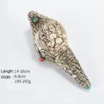 Buddha Stones Tibetan Handmade Engraved Shankha Buddha Conch Shell Wealth Positive Decoration Decorations BS White Tara