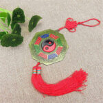 Buddha Stones Feng Shui Bagua Map Chinese Knotting Harmony Energy Map Mirror Bagua Map BS 18