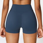 Buddha Stones Solid Color Crop Tank Top High Waist Shorts Sports Fitness Gym Yoga Outfits 2-Piece Outfit BS 11