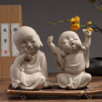 Buddha Stones Tibetan Meditation Buddha Monk Blessing Serenity Resin Home Decoration Decorations BS 7