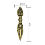 Buddha Stones Handmade Nepal Small Vajra Dorje Engraved Enlightenment Copper Decoration Dorje BS 7