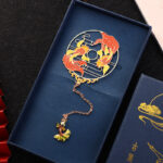Buddha Stones Gold Koi Fish Metal Brass Hollow Bookmark Bookmarks BS Koi Fish Gift Box&Bag