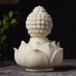 Buddha Stones Mini Ivory Fruit Tathagata Buddha Lotus Kwan Yin Avalokitesvara Manjusri Samantabhadra Serenity Desk Decoration Decorations BS 2