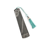 Buddha Stones Classical Musical Instruments Pipa Guzheng Guqin Ruan Metal Bookmarks Tassel With Gift Box Bookmarks BS 21