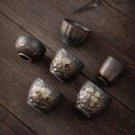 Buddha Stones Lotus Pod Leaf Flower Auspicious Clouds Ceramic Teacup Kung Fu Tea Cup Cup BS 19