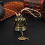 Buddha Stones Feng Shui Buddha Koi Fish Dragon Elephant Wind Chime Bell Luck Wall Hanging Decoration Decorations BS Elephant