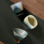 Buddha Stones Vintage Furnace Transmutation Kiln Porcelain Teacup Kung Fu Tea Cup Cup BS 1