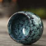 Buddha Stones Simple Multicolored Kiln Change Chinese Jianzhan Ceramic Teacup Kung Fu Tea Cup 110ml Jian Zhan Tea Cup BS 12