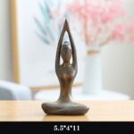 Buddha Stones Abstract Yoga Meditation Exercise Ceramics Spiritual Figurine Sculpture Decoration Decorations BS Gold Stretch Hands