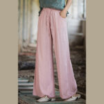 Buddha Stones Plain Wide Leg Pants Dance Women's Yoga Pants With Pockets Wide Leg Pants BS 60