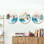 Buddha Stones 3Pcs Lotus Flower Meditation Enlightenment Wall Art Stickers Wall Art BS 1