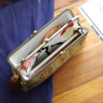 Buddha Stones Vintage Geometry Flowers Metal Chain Crossbody Bag Shoulder Bag Handbag Crossbody Bag BS 3