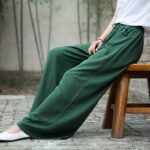 Buddha Stones Plain Wide Leg Pants Dance Women's Yoga Pants With Pockets Wide Leg Pants BS 53
