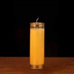 Buddha Stones Meditation Prayer Altar Candle Buddhist Temple Rituals Use Items Prayer Altar Candles BS Yellow Medium (3 Days)