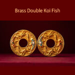 Buddha Stones Double Koi Fish Peace Buckle Wealth Luck Key Chain Key Chain BS 5