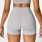 Buddha Stones Solid Color Crop Tank Top High Waist Shorts Sports Fitness Gym Yoga Outfits 2-Piece Outfit BS 36